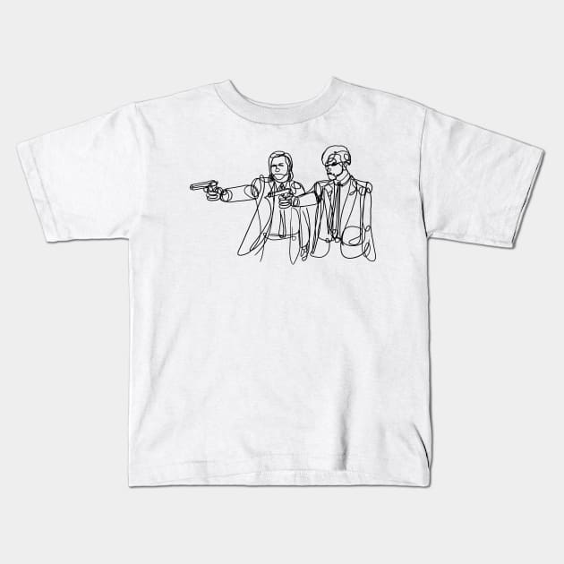 Vincent and Jules Kids T-Shirt by RageInkAge